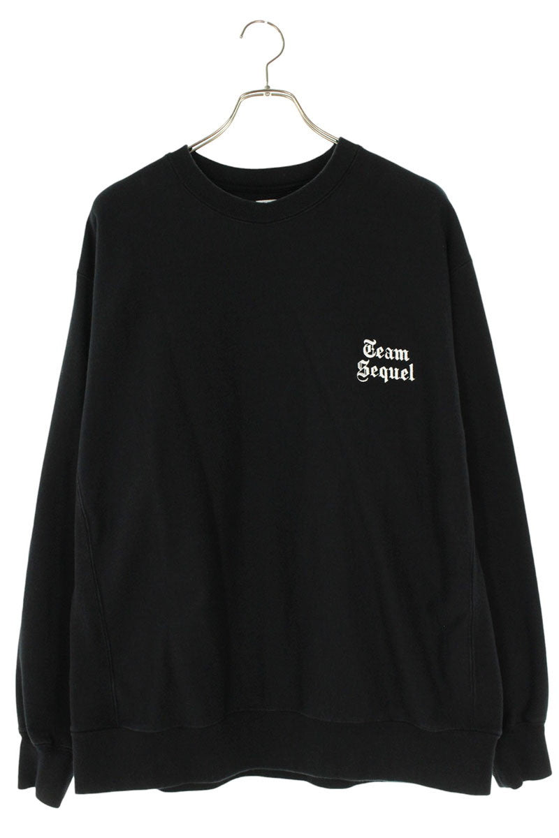 SEQUEL Logo Embroidered Sweatshirt Black Size L