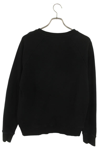 BALMAIN Flocked Logo Crewneck Sweatshirt Black Size L