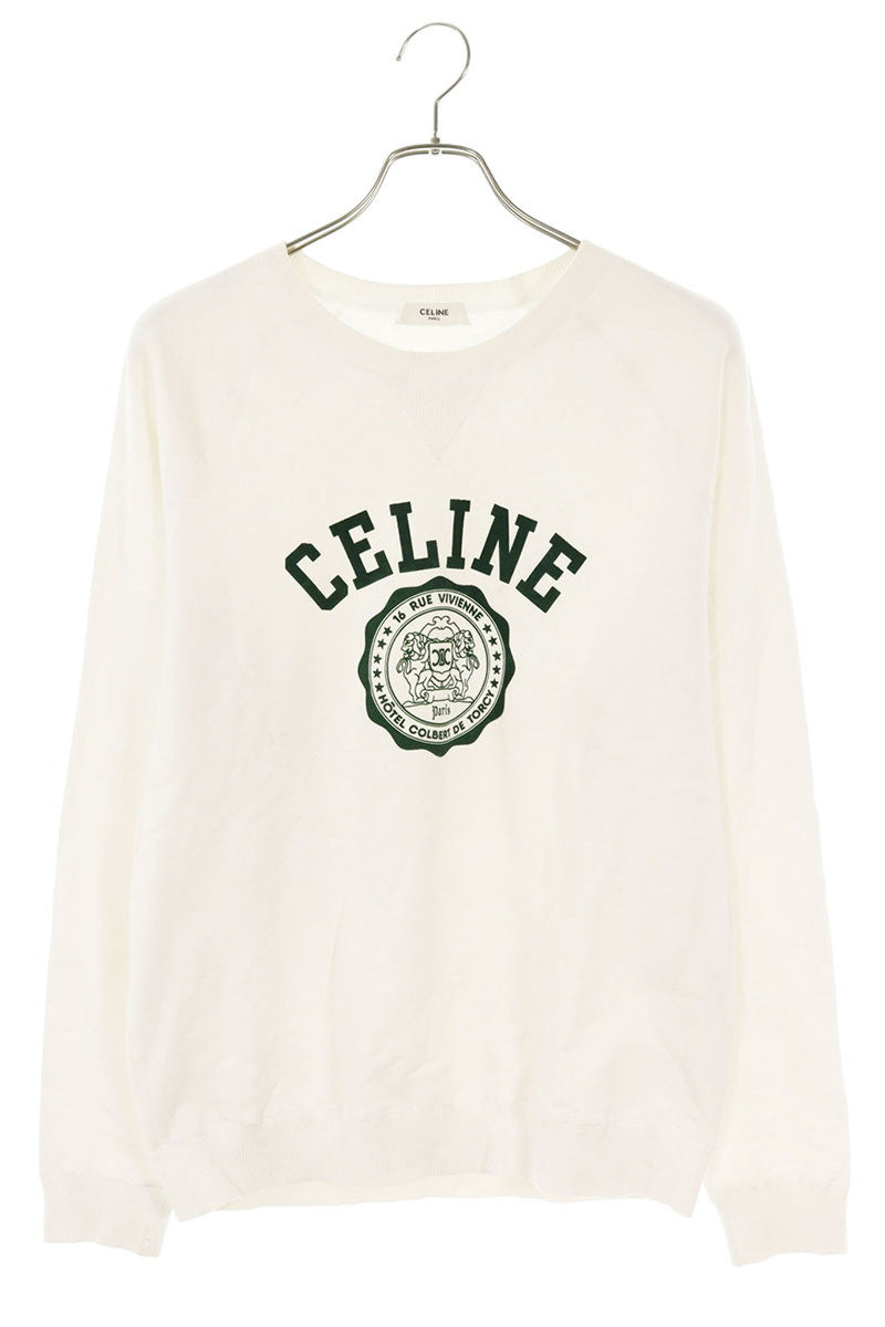 CELINE 25SS BLASON Loose Sweatshirt White Size XS