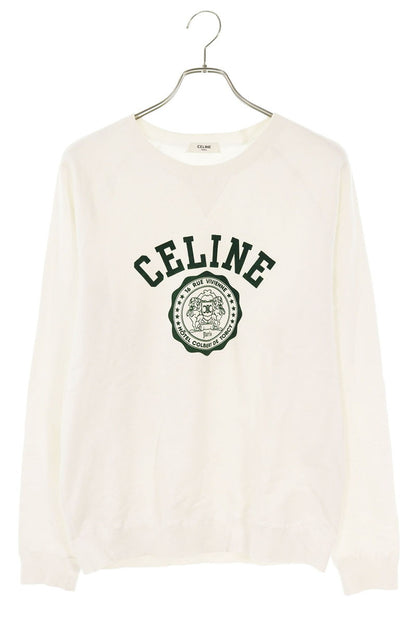 CELINE 25SS BLASON Loose Sweatshirt White Size XS