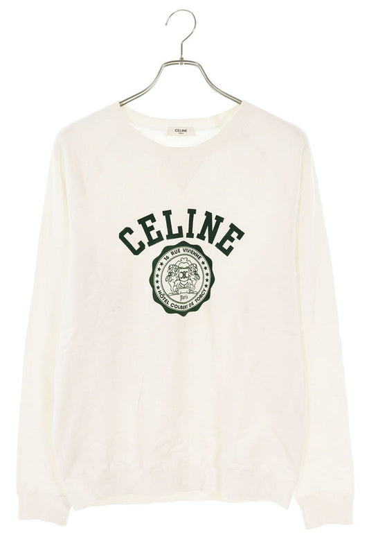 CELINE 25SS BLASON Loose Sweatshirt White Size XS