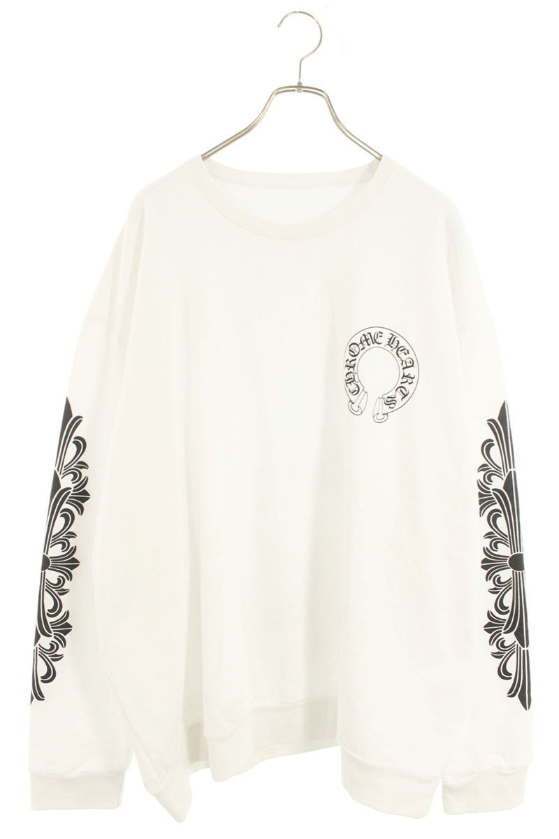Chrome Hearts SWTSHRT PLVR Horseshoe Print Sweatshirt White x Black Size XXL