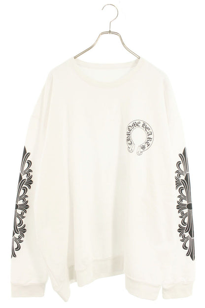 Chrome Hearts SWTSHRT PLVR Horseshoe Print Sweatshirt White x Black Size XXL