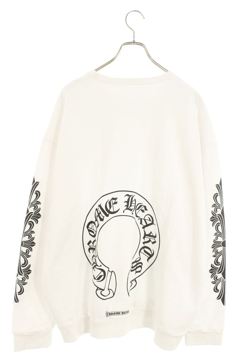 Chrome Hearts SWTSHRT PLVR Horseshoe Print Sweatshirt White x Black Size XXL