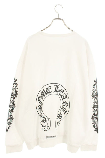 Chrome Hearts SWTSHRT PLVR Horseshoe Print Sweatshirt White x Black Size XXL