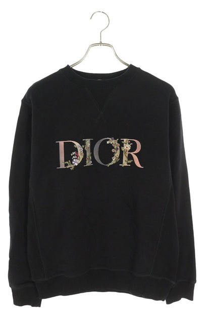DIOR Flower Embroidery Crewneck Sweatshirt Black Size M