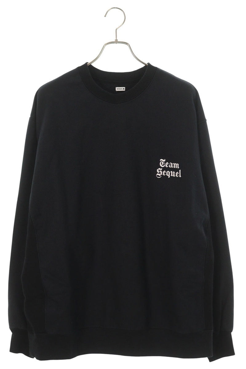 SEQUEL 25SS Logo Print Sweatshirt Black Size XL