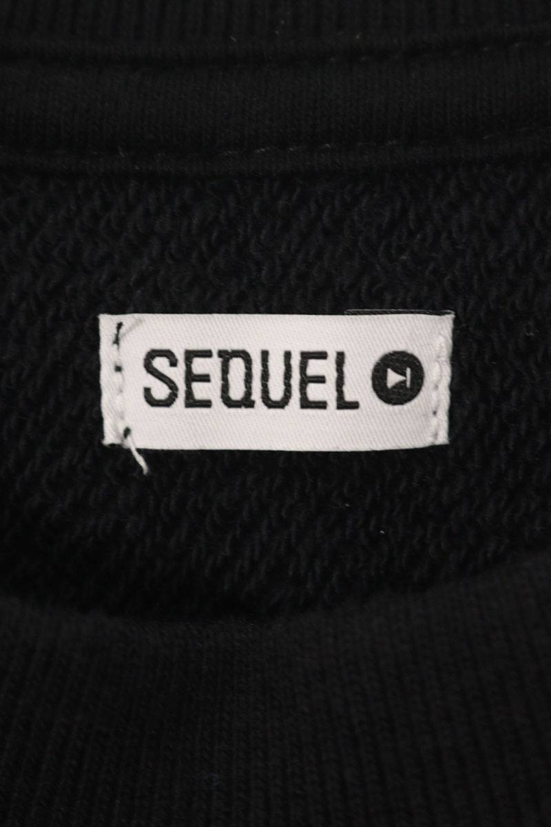SEQUEL 25SS Logo Print Sweatshirt Black Size XL