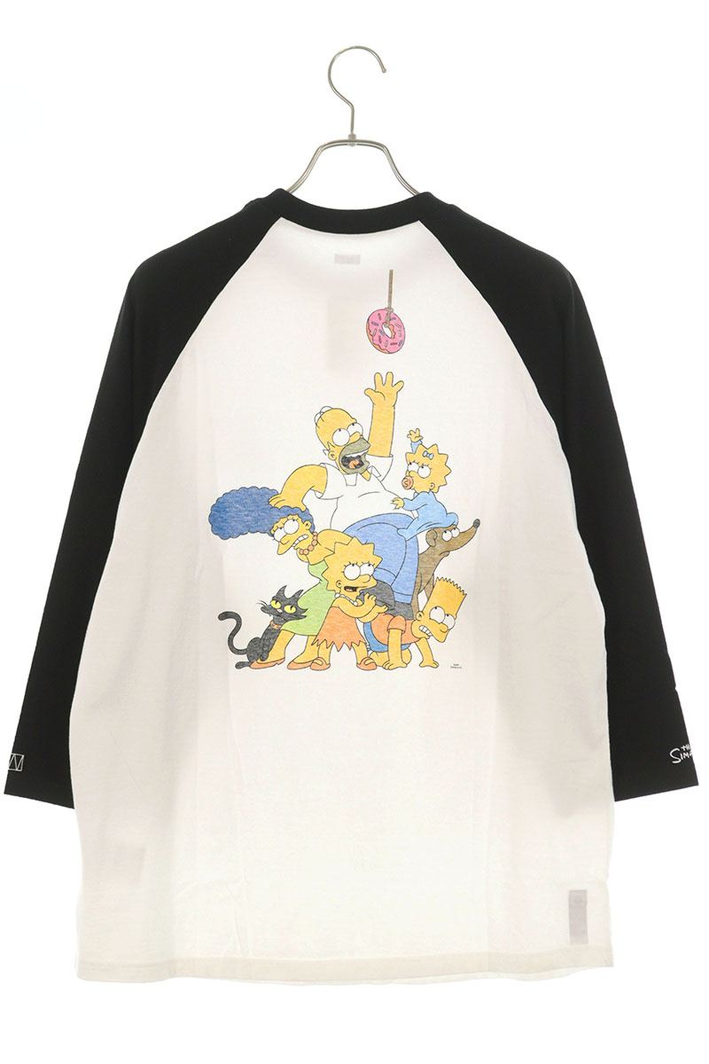 SEQUEL 24AW Simpsons Print Long Sleeve T-Shirt White Size M
