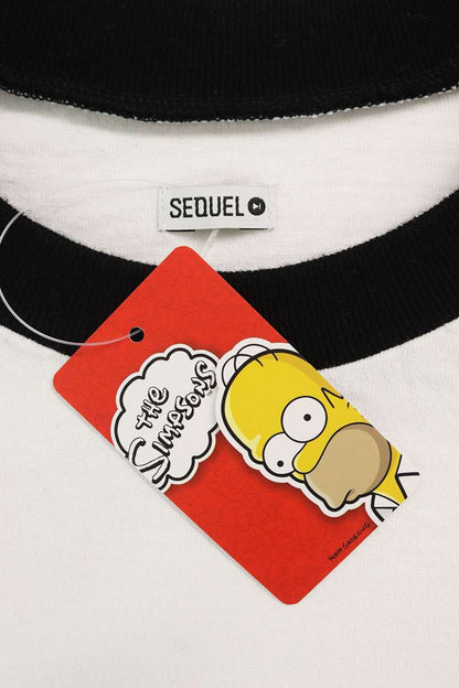 SEQUEL 24AW Simpsons Print Long Sleeve T-Shirt White Size M