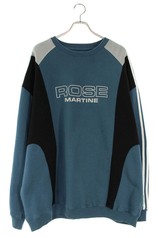 Martine Rose Blue Logo Print Oversized Sweatshirt Size L