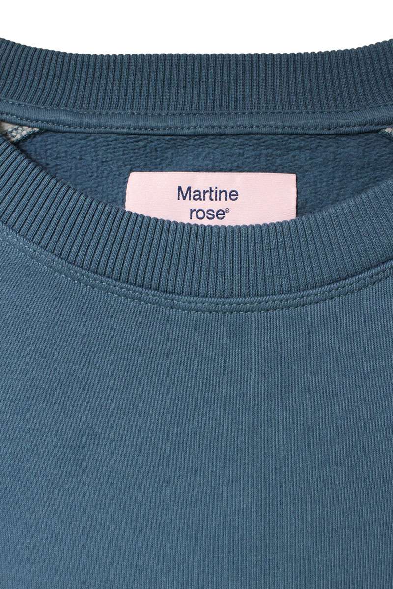Martine Rose Blue Logo Print Oversized Sweatshirt Size L