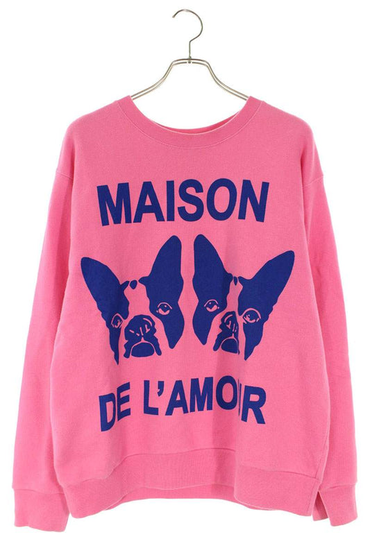 GUCCI Rhinestone Embellished Crewneck Sweatshirt Pink Size S