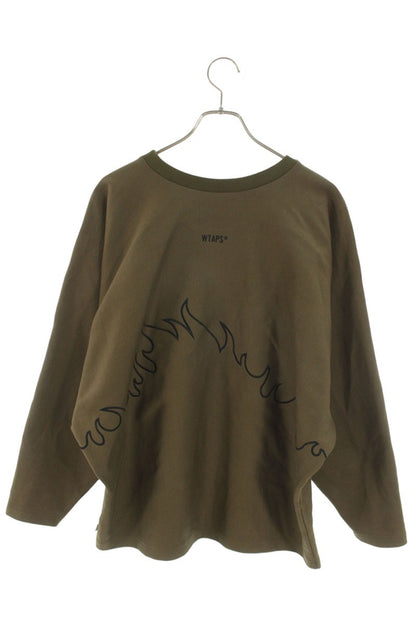 Wtaps 20AW FLAMMABLE CREWNECK Sweatshirt Green Size S