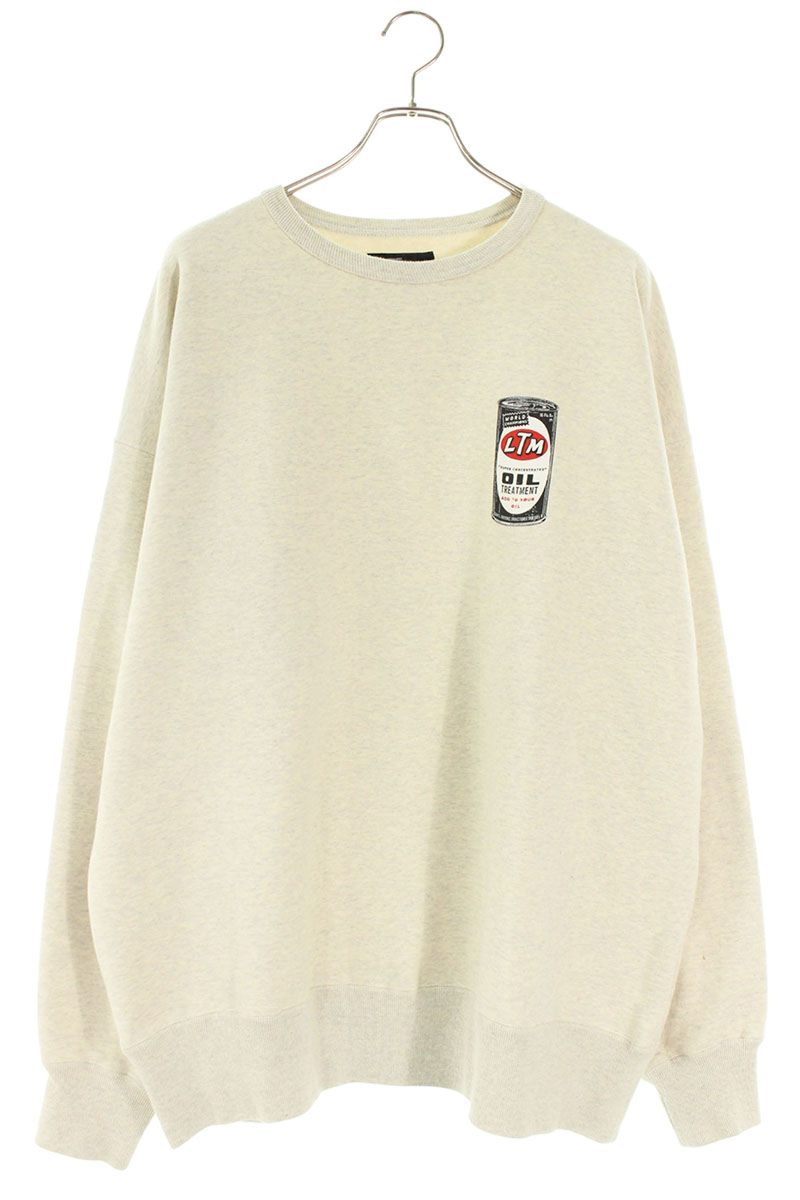 LASTMAN 25AW Front Print Cotton Sweatshirt Gray Size XL