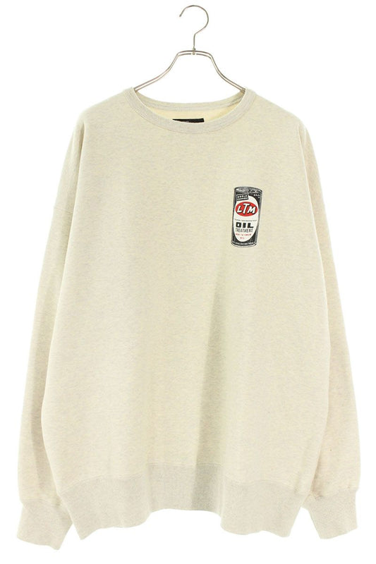 LASTMAN 25AW Front Print Cotton Sweatshirt Gray Size XL