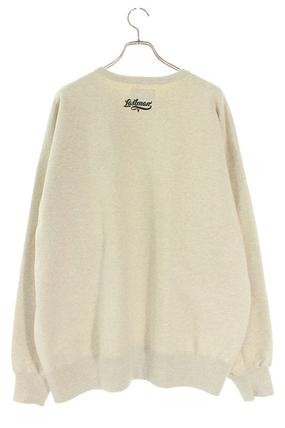 LASTMAN 25AW Front Print Cotton Sweatshirt Gray Size XL