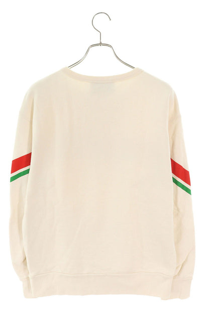 GUCCI Striped Logo Cotton Sweatshirt Off-White Size M