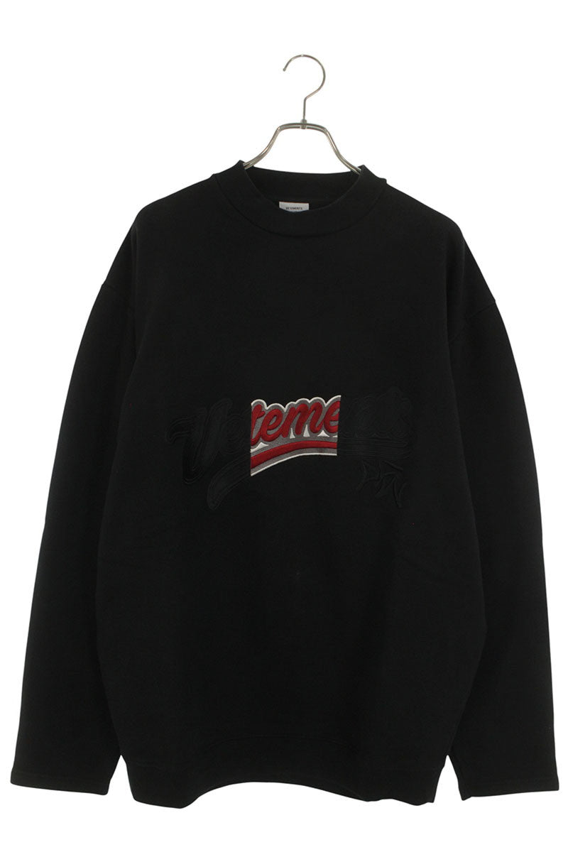 Vetements 17AW Logo Oversized Sweatshirt Black Size S