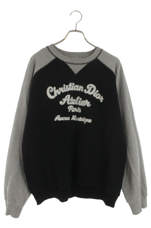 DIOR Atelier Embroidered Logo Sweatshirt Black/Gray Size L