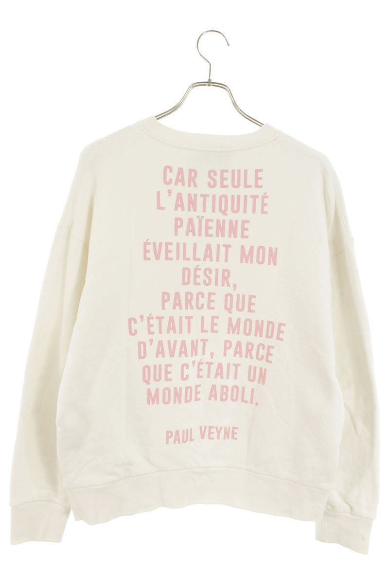 GUCCI Font Print Cotton Sweatshirt White/Pink Size S