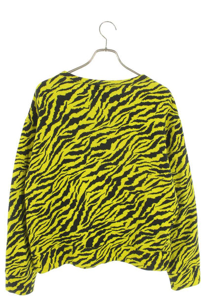 GUCCI Animal Print Cotton Sweatshirt Yellow Size XS