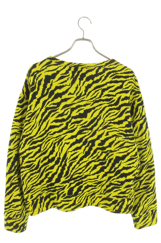 GUCCI Animal Print Cotton Sweatshirt Yellow Size XS