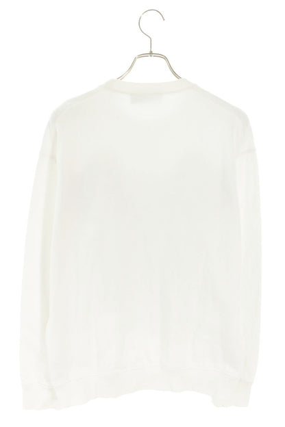 DSQUARED2 Logo Print Cotton Sweatshirt White Size L