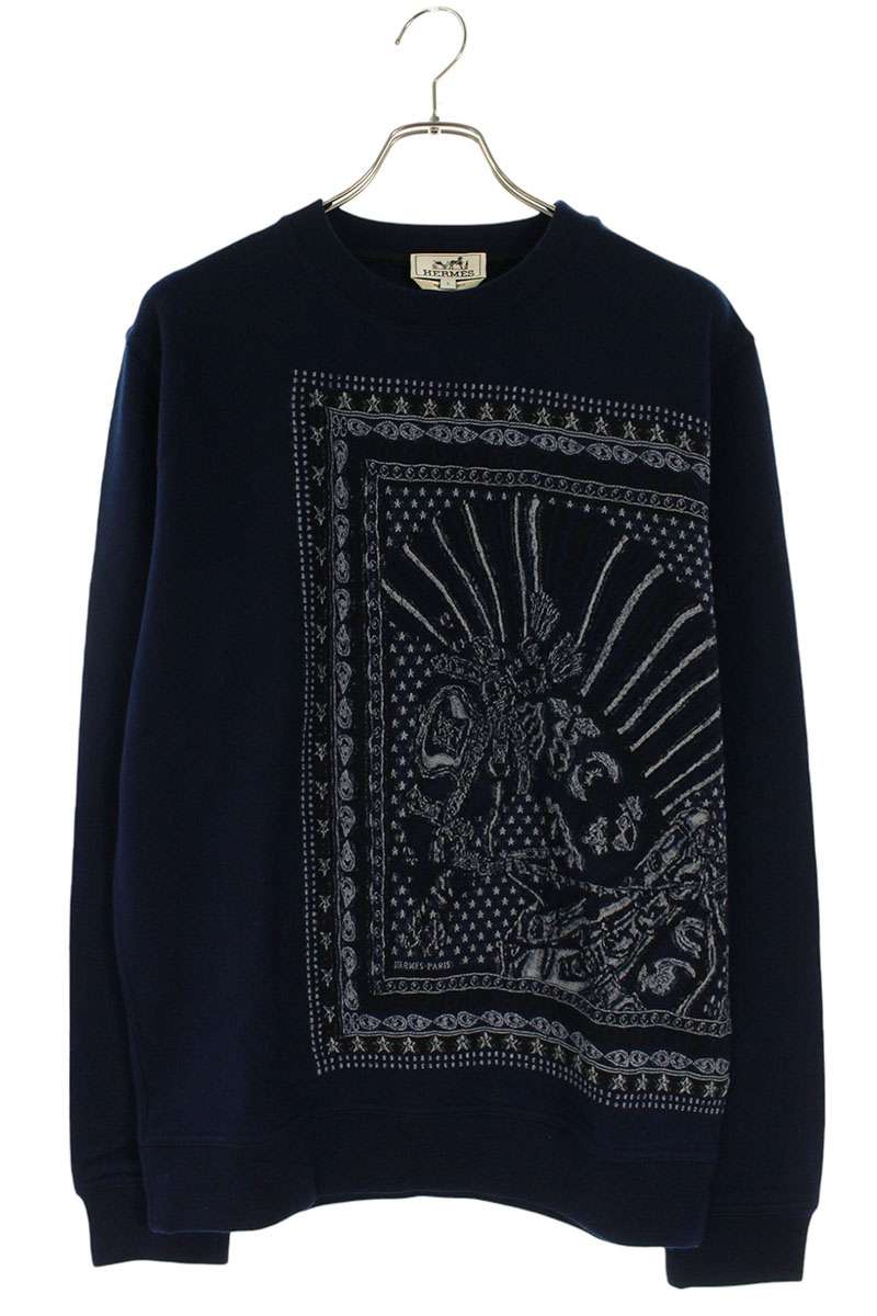 Hermes Sweatshirt Blue Size L