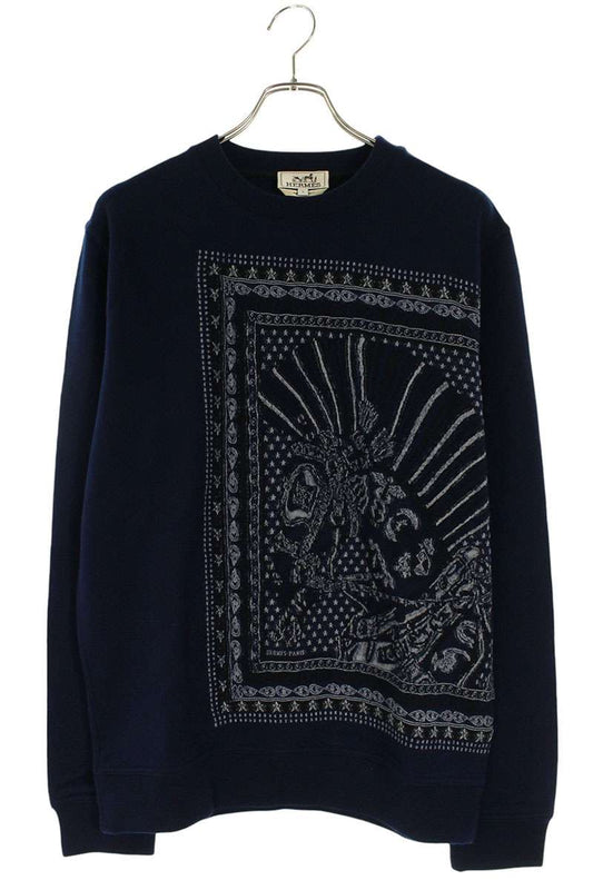 Hermes Sweatshirt Blue Size L
