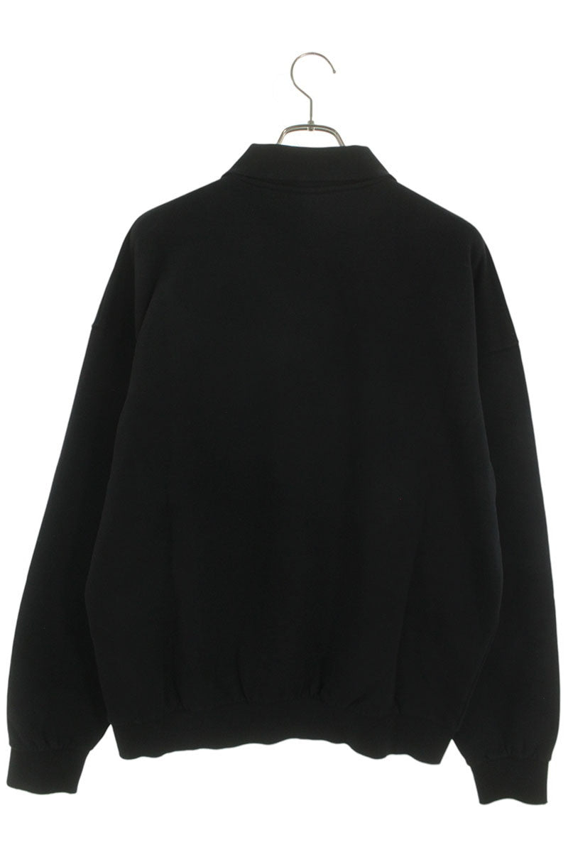 VETEMENTS 26SS Distressed Logo Polo Sweatshirt Black Size XS