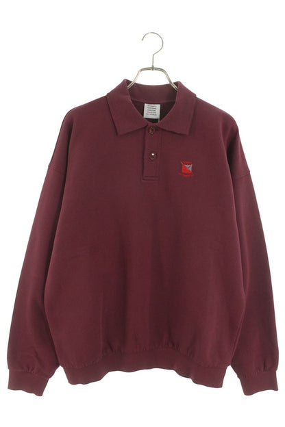 VETEMENTS 26SS Distressed Logo Polo Sweatshirt Size S