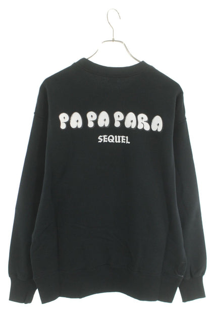 SEQUEL 25SS Logo Print Sweatshirt Black Size M