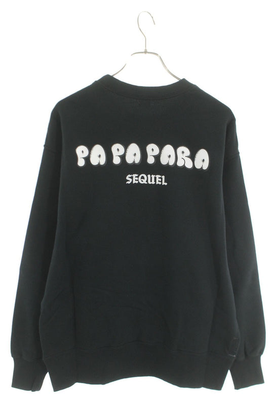 SEQUEL 25SS Logo Print Sweatshirt Black Size M