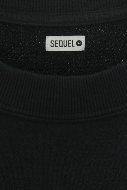 SEQUEL 25SS Logo Print Sweatshirt Black Size M