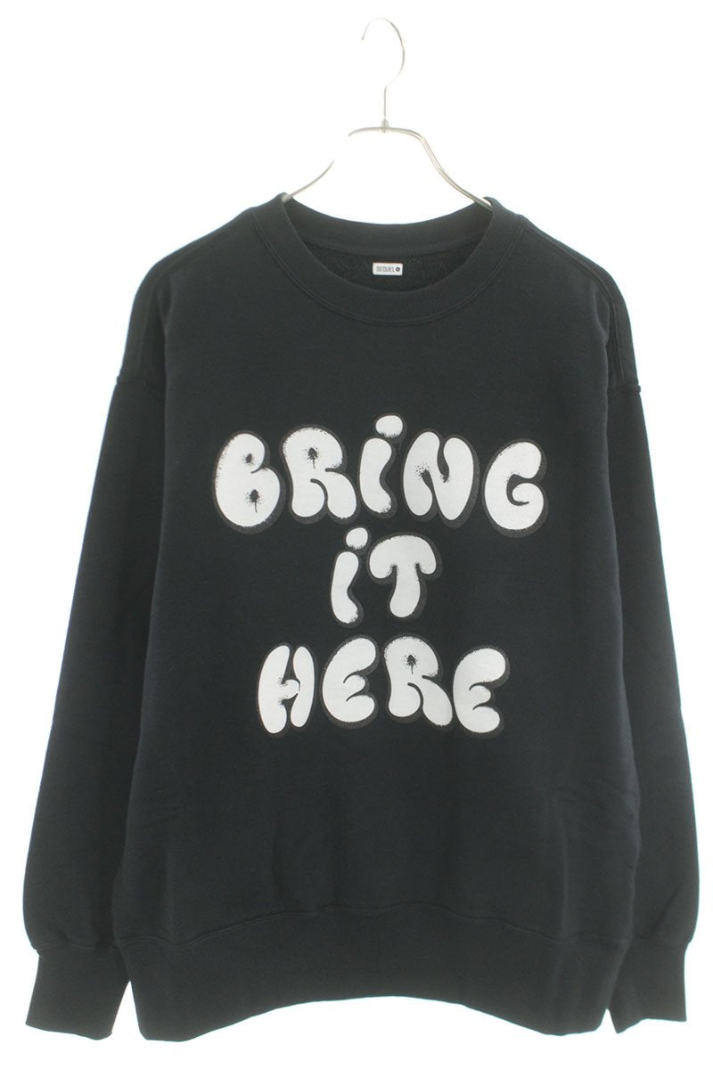 SEQUEL 25SS Logo Print Sweatshirt Black Size L