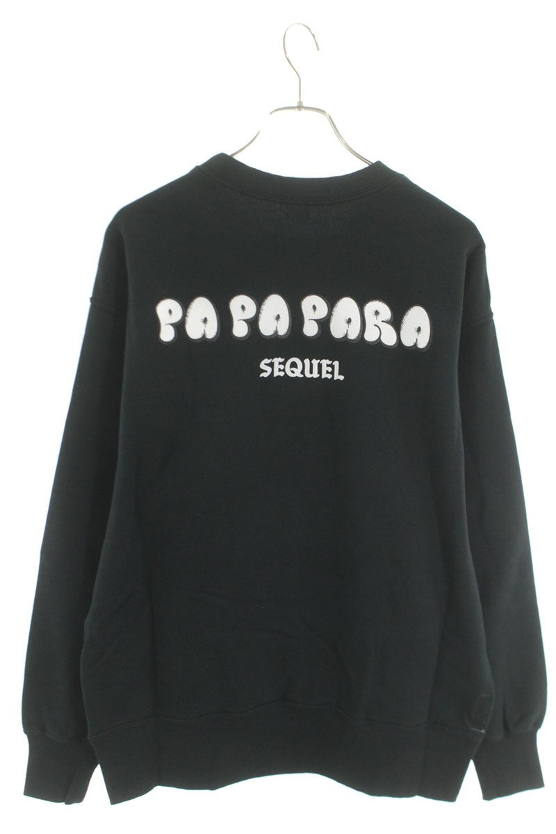 SEQUEL 25SS Logo Print Sweatshirt Black Size L