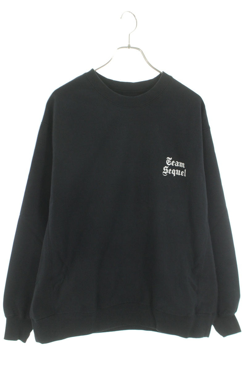 SEQUEL 25SS Logo Embroidered Sweatshirt Black Size M