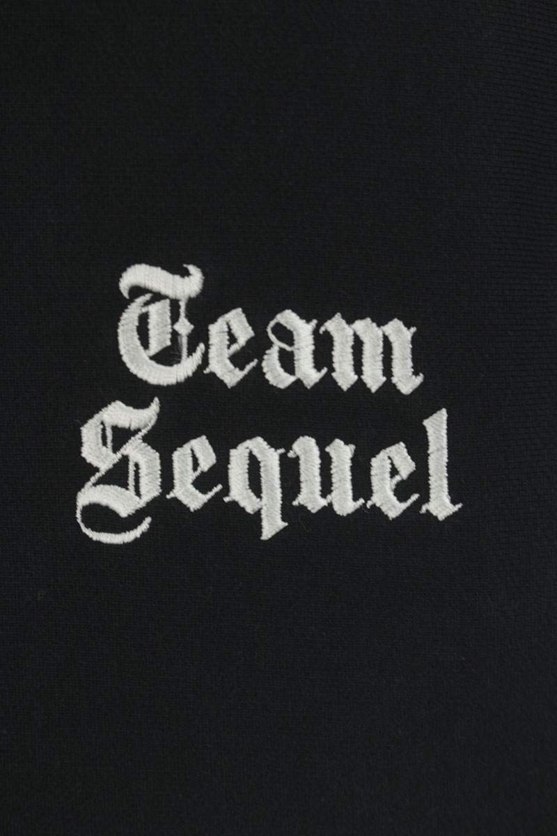 SEQUEL 25SS Logo Embroidered Sweatshirt Black Size M