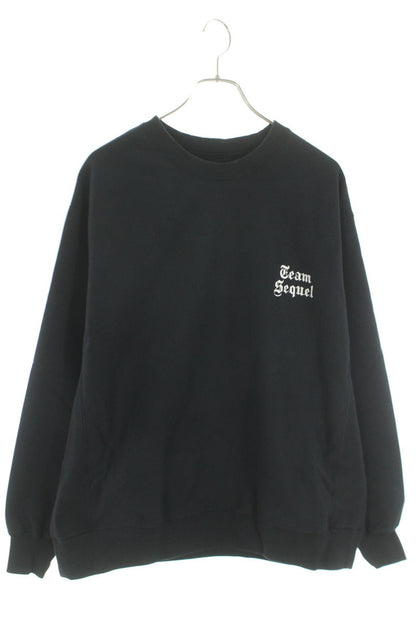 SEQUEL 25SS Logo Embroidered Sweatshirt Black Size XL
