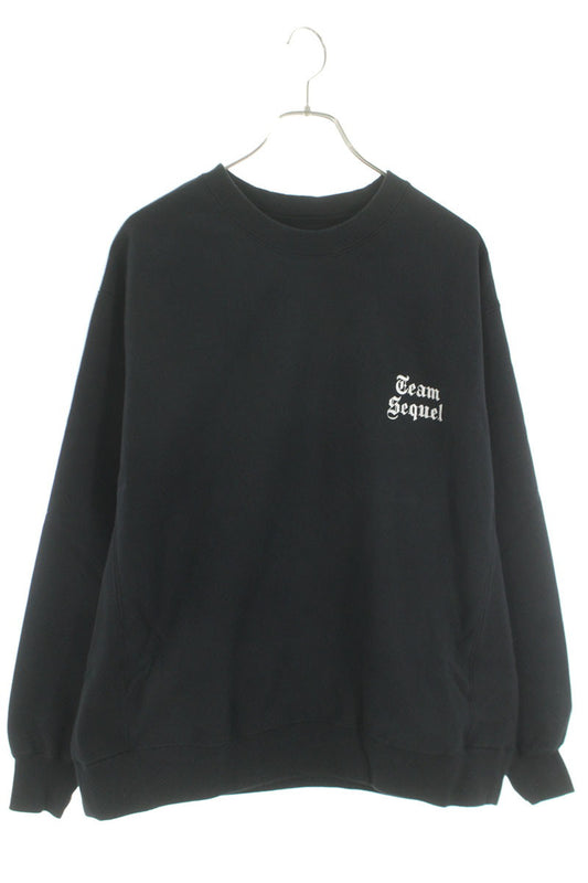 SEQUEL 25SS Logo Embroidered Sweatshirt Black Size XL