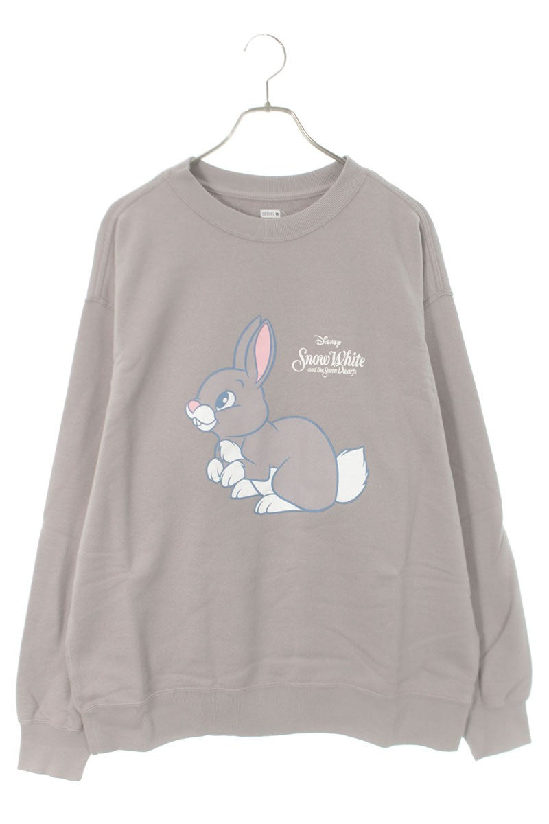 SEQUEL 24AW Snow White Print Sweatshirt Gray Size XL