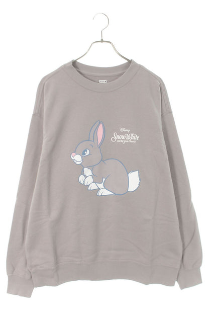 SEQUEL 24AW Snow White Print Sweatshirt Gray Size XL