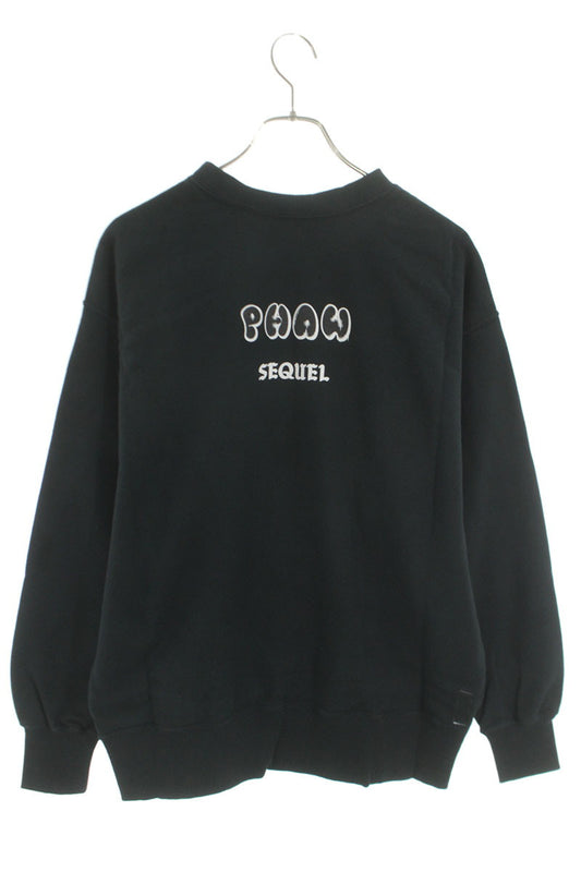 SEQUEL 25SS Logo Print Sweatshirt Black Size S