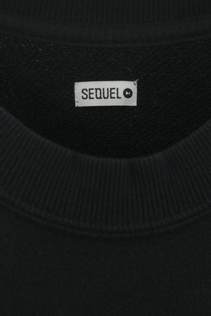 SEQUEL 25SS Logo Print Sweatshirt Black 25SS-CS Size L
