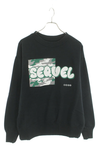 SEQUEL 25SS Logo Print Sweatshirt Black Size XL