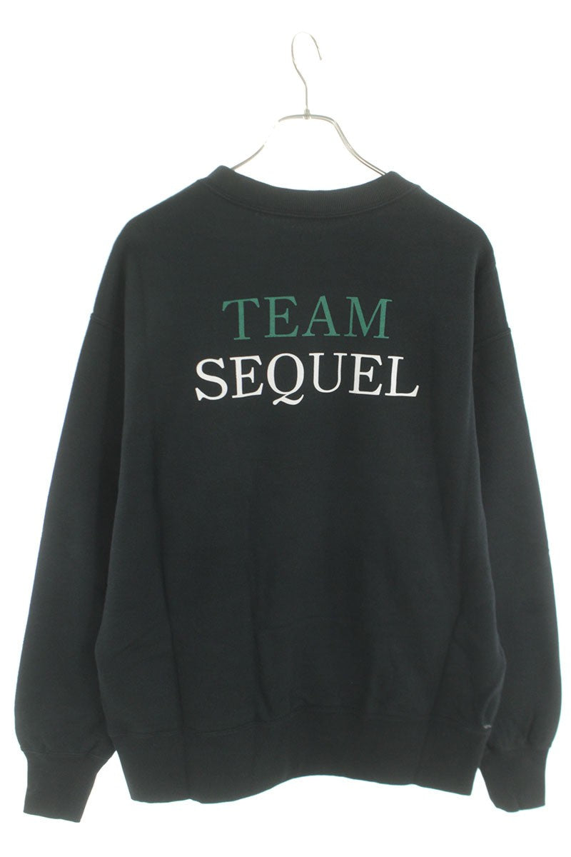 SEQUEL 25SS Logo Print Sweatshirt Black Size XL