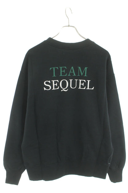 SEQUEL 25SS Logo Print Sweatshirt Black Size XL