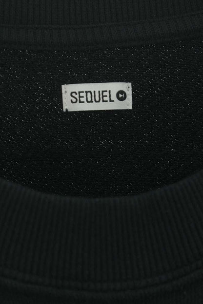 SEQUEL 25SS Logo Print Sweatshirt Black Size XL