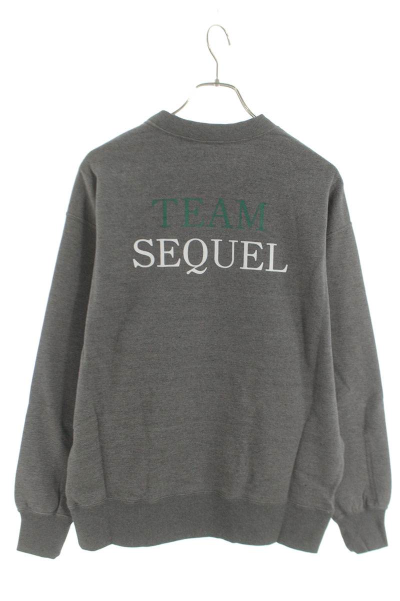 SEQUEL 25SS Logo Print Sweatshirt Gray Gray 25SS-CS Size L